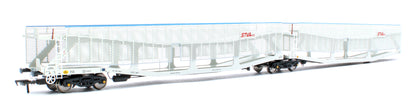 RT-OO-CAR4-437A Quad set Cartic-4 car carrier - STVA light grey with mesh screens (set A)