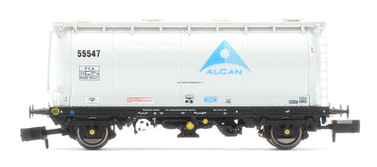 RT-PCA20-201B Pack of 4 Alcan liveried PCA tanks (with ladders). Numbers: 55541, 55544, 55547, 55550