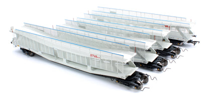 RT-OO-CAR4-437A Quad set Cartic-4 car carrier - STVA light grey with mesh screens (set A)