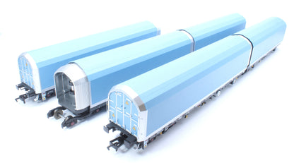 OO/4mm 5-car Arbel WIA car carrier plain blue. Wagon 85 70 4971 011-7