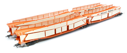 RT-OO-CAR4-425B Quad set Cartic-4 car carrier - Silcock Express livery with roof + side screens (set B)