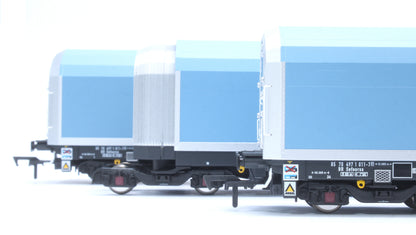 OO/4mm 5-car Arbel WIA car carrier plain blue. Wagon 85 70 4971 011-7