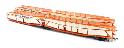 RT-OO-CAR4-425B Quad set Cartic-4 car carrier - Silcock Express livery with roof + side screens (set B)