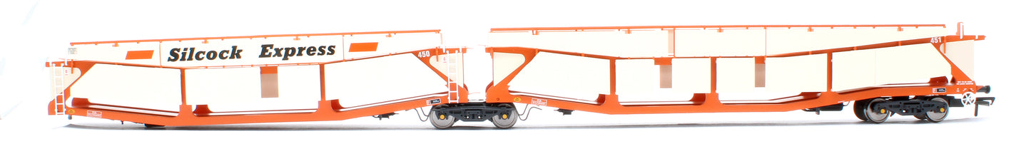 RT-OO-CAR4-425B Quad set Cartic-4 car carrier - Silcock Express livery with roof + side screens (set B)