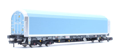 OO/4mm 5-car Arbel WIA car carrier plain blue. Wagon 85 70 4971 044-8