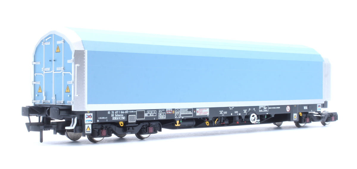 Pre-Owned OO/4mm 5-car Arbel WIA car carrier plain blue. Wagon 85 70 4971 044-8