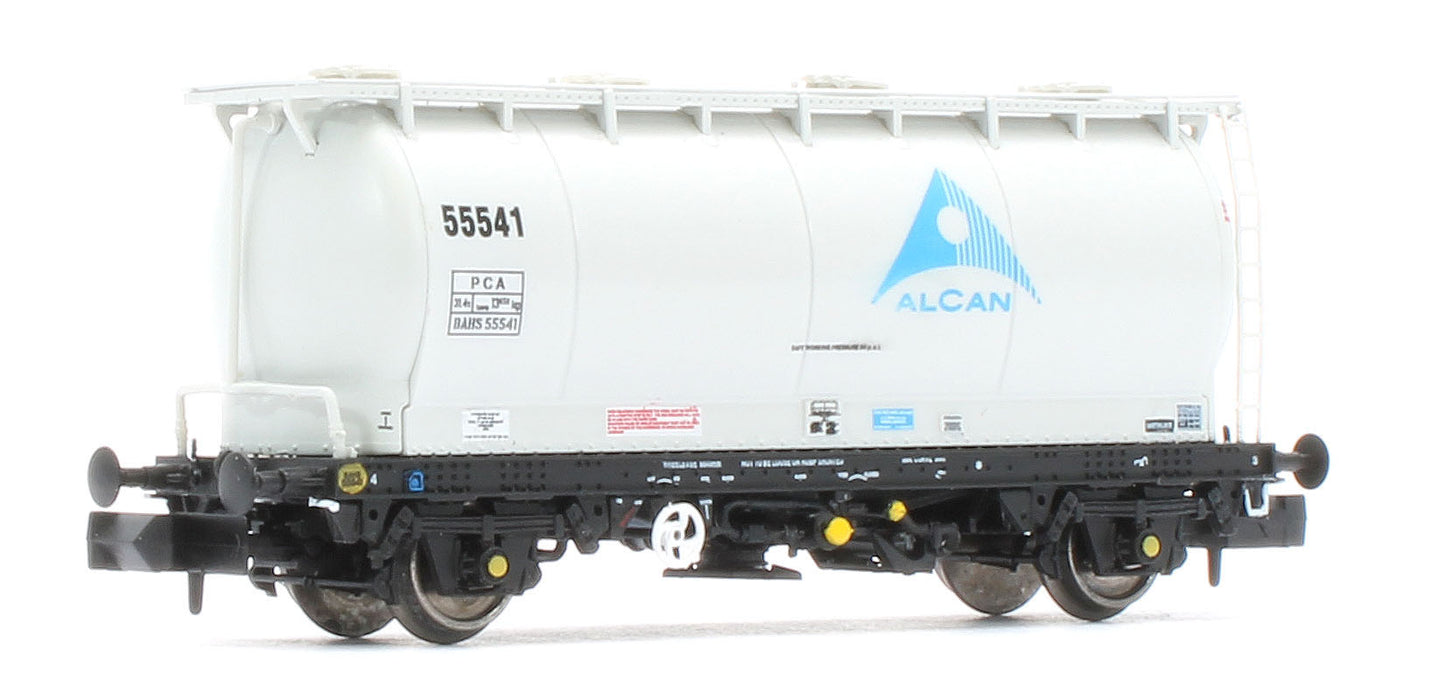 RT-PCA20-201B Pack of 4 Alcan liveried PCA tanks (with ladders). Numbers: 55541, 55544, 55547, 55550