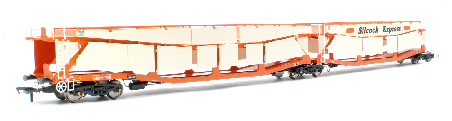 RT-OO-CAR4-425B Quad set Cartic-4 car carrier - Silcock Express livery with roof + side screens (set B)