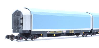 OO/4mm 5-car Arbel WIA car carrier plain blue. Wagon 85 70 4971 044-8