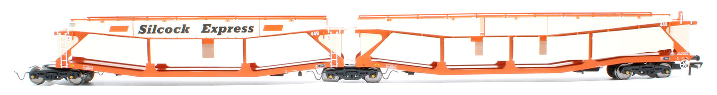 Pre-Owned RT-OO-CAR4-425B Quad set Cartic-4 car carrier - Silcock Express livery with roof + side screens (set B)