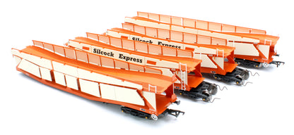 RT-OO-CAR4-425B Quad set Cartic-4 car carrier - Silcock Express livery with roof + side screens (set B)