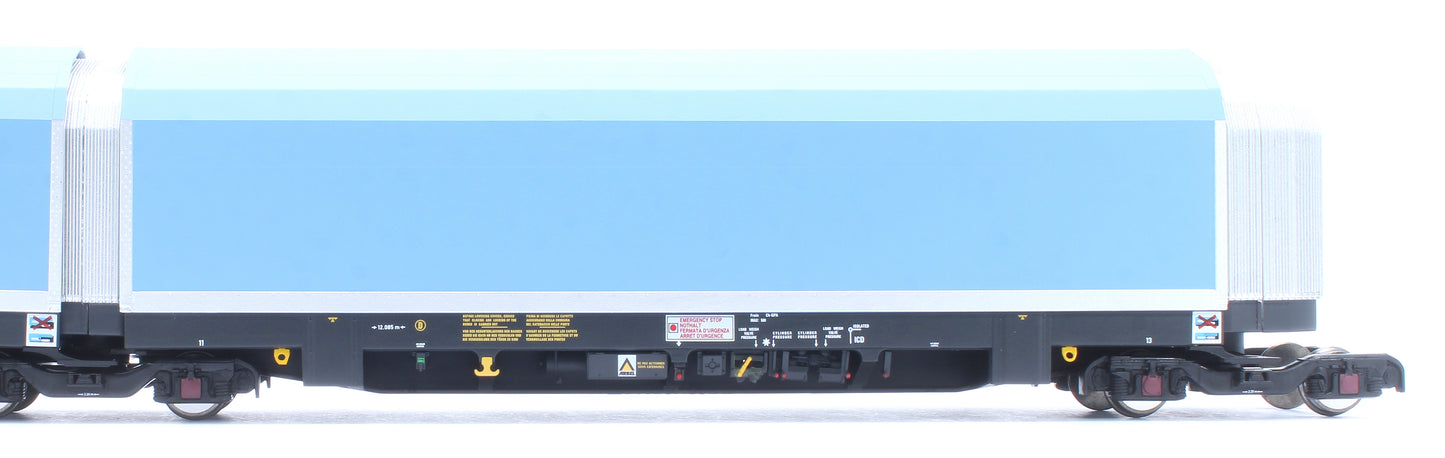 OO/4mm 5-car Arbel WIA car carrier plain blue. Wagon 85 70 4971 044-8