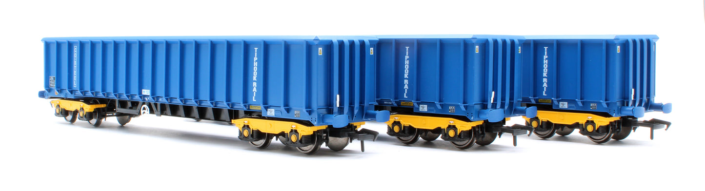 JXA01 TP(B) Set of 3 JXA Bogie Scrap Wagons TIPH Blue Post 1998 Black & White Data Panels & OHLW Sticker No.3018/3020/3050