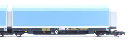 OO/4mm 5-car Arbel WIA car carrier plain blue. Wagon 85 70 4971 044-8