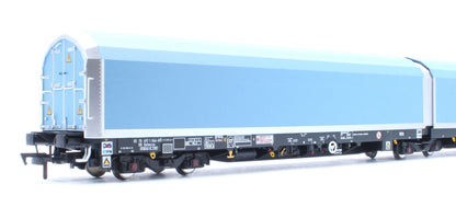 OO/4mm 5-car Arbel WIA car carrier plain blue. Wagon 85 70 4971 044-8