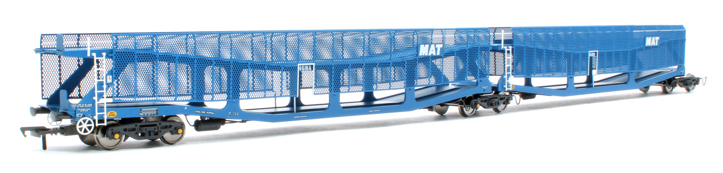 Pre-Owned RT-OO-CAR4-436A Quad set Cartic-4 car carrier - MAT blue with mesh screens (set A)