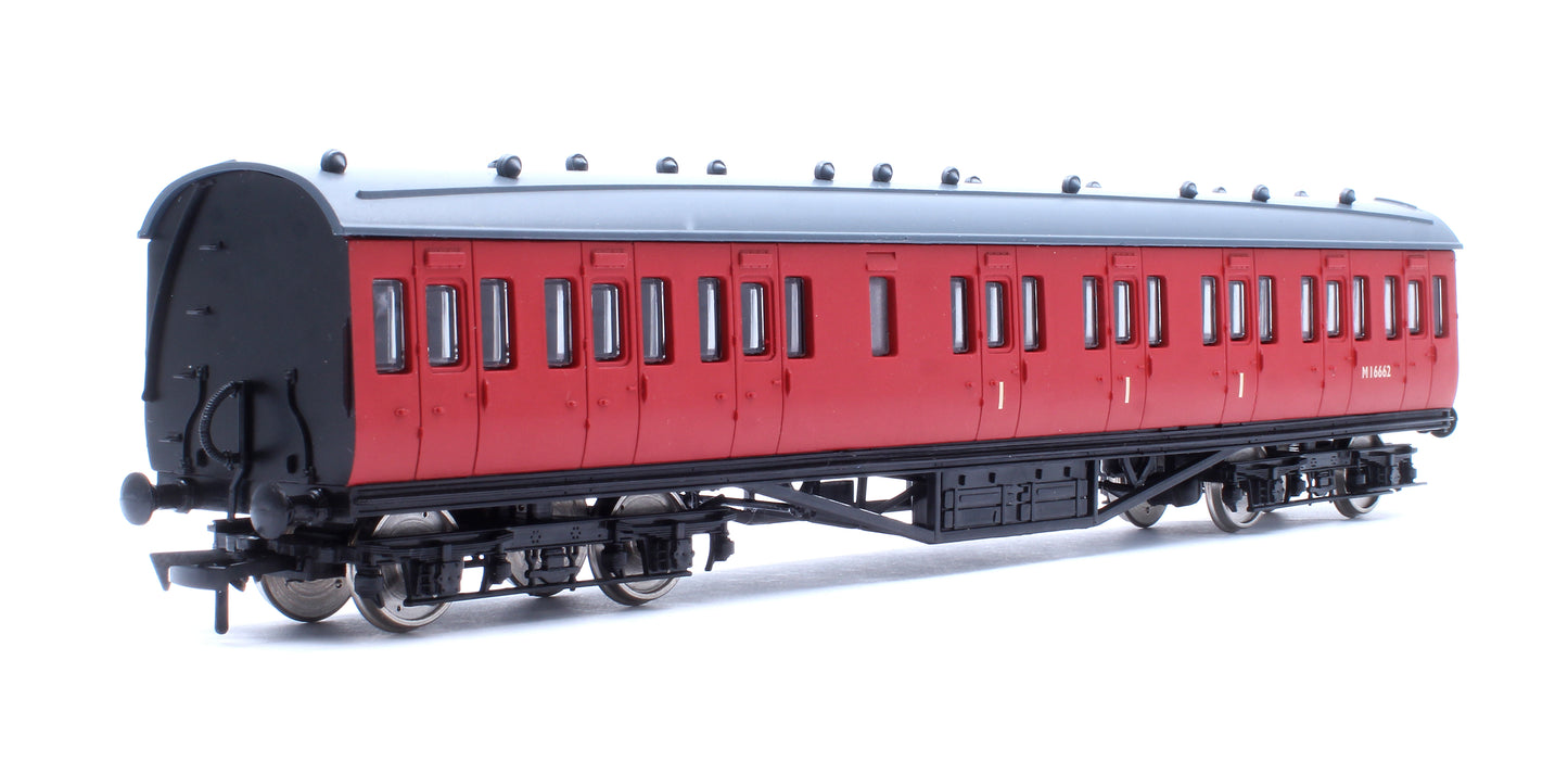 57ft Stanier Non-Corridor Composite M16662 BR Unlined Carmine