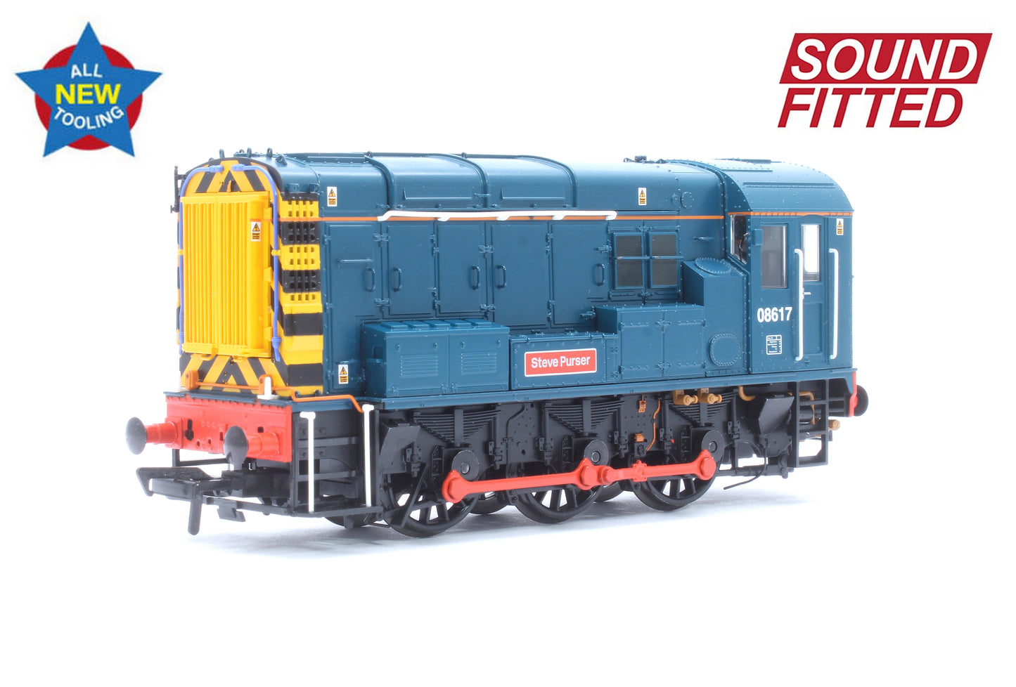 Class 08 08617 'Steve Purser' BR Blue Diesel Locomotive - DCC Sound
