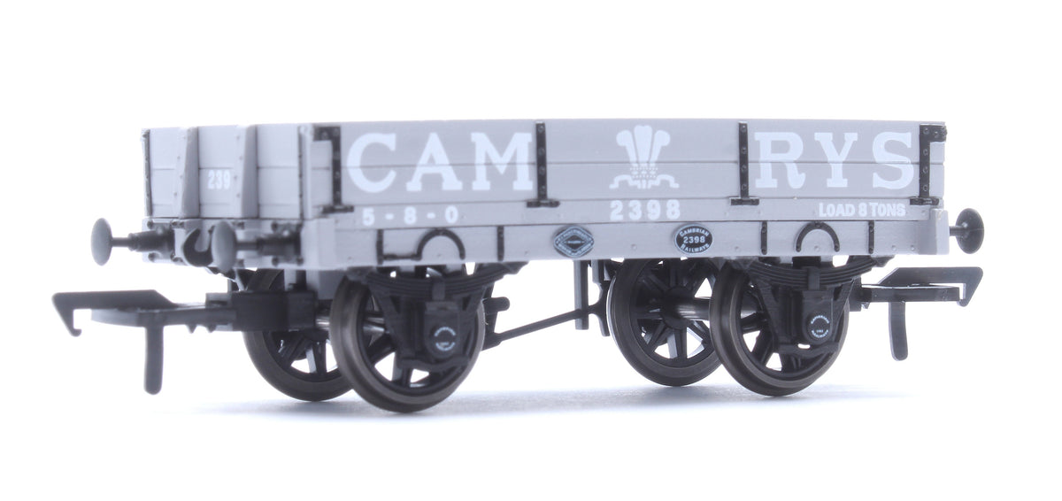 Pre-Owned Cambrian Railways 2 Plank Dropside Open Wagon Cambrian Grey No. 2398
