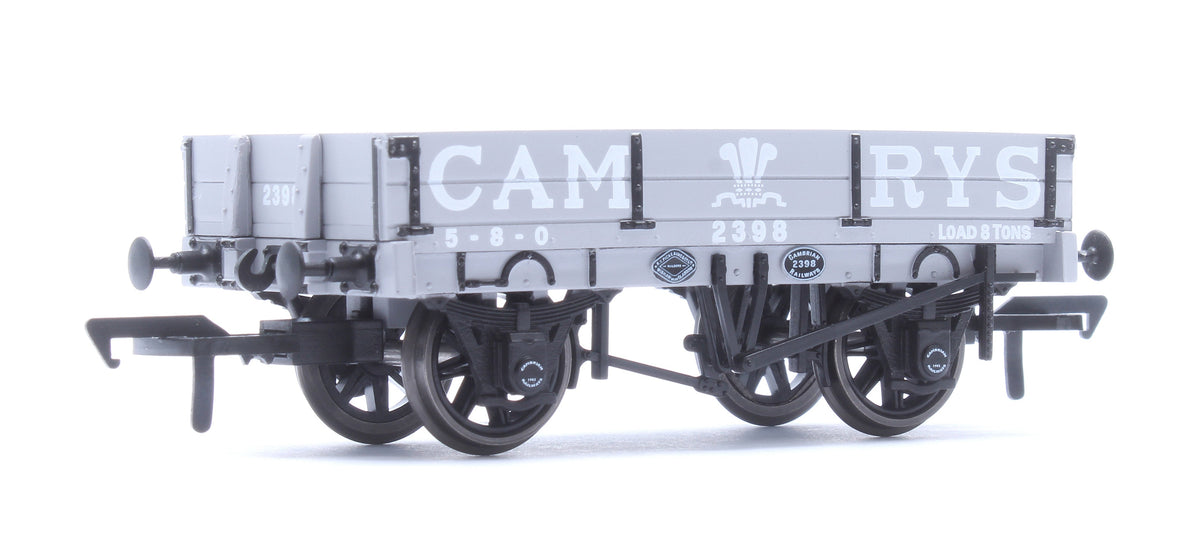 Pre-Owned Cambrian Railways 2 Plank Dropside Open Wagon Cambrian Grey No. 2398