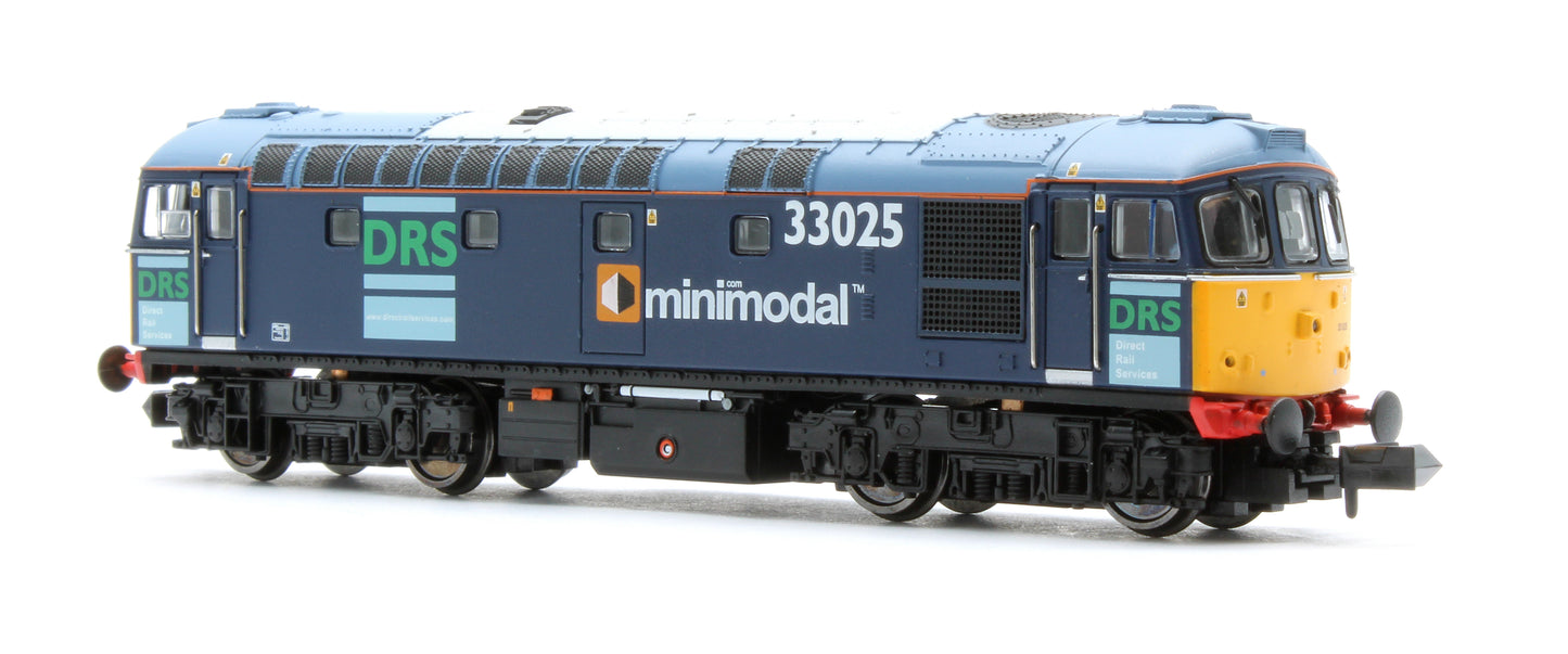 2D-001-012D Class 33/0 33025 DRS Diesel Locomotive - DCC Fitted