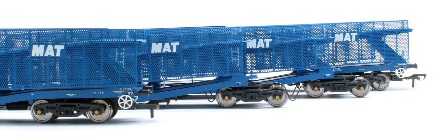 Pre-Owned RT-OO-CAR4-436A Quad set Cartic-4 car carrier - MAT blue with mesh screens (set A)
