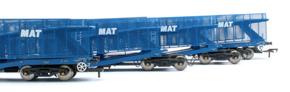 Pre-Owned RT-OO-CAR4-436A Quad set Cartic-4 car carrier - MAT blue with mesh screens (set A)