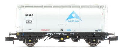 RT-PCA20-201C Pack of 4 Alcan liveried PCA tanks (with ladders). Numbers: 55552, 55556, 55557, 55561