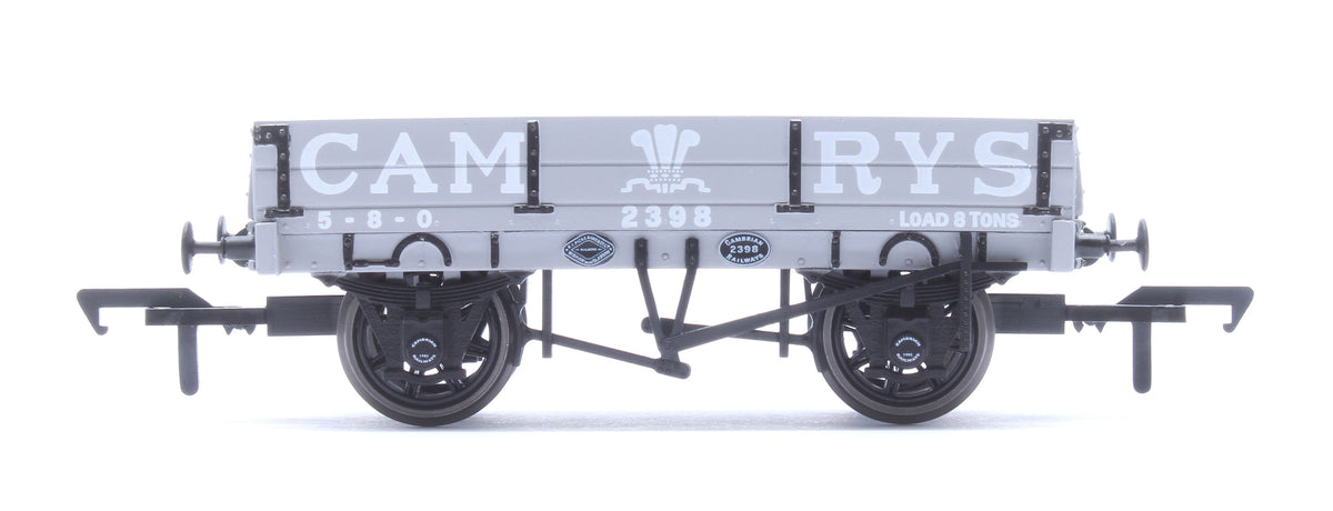 Pre-Owned Cambrian Railways 2 Plank Dropside Open Wagon Cambrian Grey No. 2398