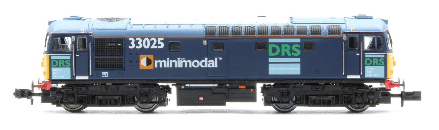 2D-001-012D Class 33/0 33025 DRS Diesel Locomotive - DCC Fitted
