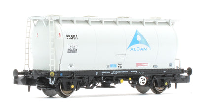 RT-PCA20-201C Pack of 4 Alcan liveried PCA tanks (with ladders). Numbers: 55552, 55556, 55557, 55561