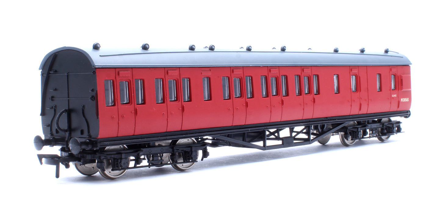 57ft Stanier Non-Corridor Brake M20565 BR Unlined Carmine
