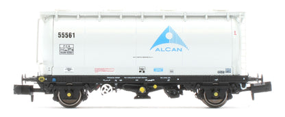 RT-PCA20-201C Pack of 4 Alcan liveried PCA tanks (with ladders). Numbers: 55552, 55556, 55557, 55561