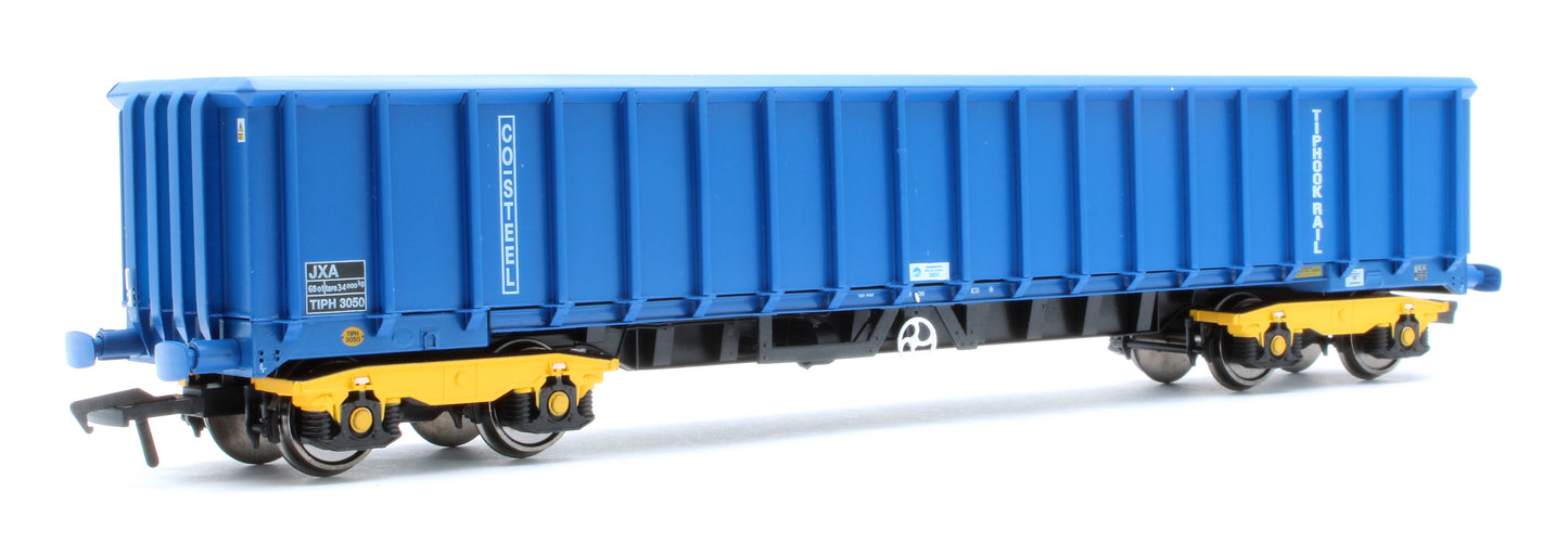 JXA01 TP(B) Set of 3 JXA Bogie Scrap Wagons TIPH Blue Post 1998 Black & White Data Panels & OHLW Sticker No.3018/3020/3050