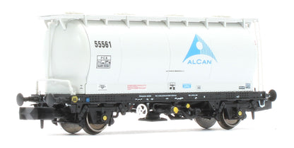 RT-PCA20-201C Pack of 4 Alcan liveried PCA tanks (with ladders). Numbers: 55552, 55556, 55557, 55561