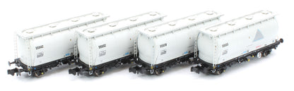 RT-PCA20-202E Pack of 4 Debranded Alcan liveried PCA tanks (with ladders). Numbers: 55532, 55533, 55539, 55542