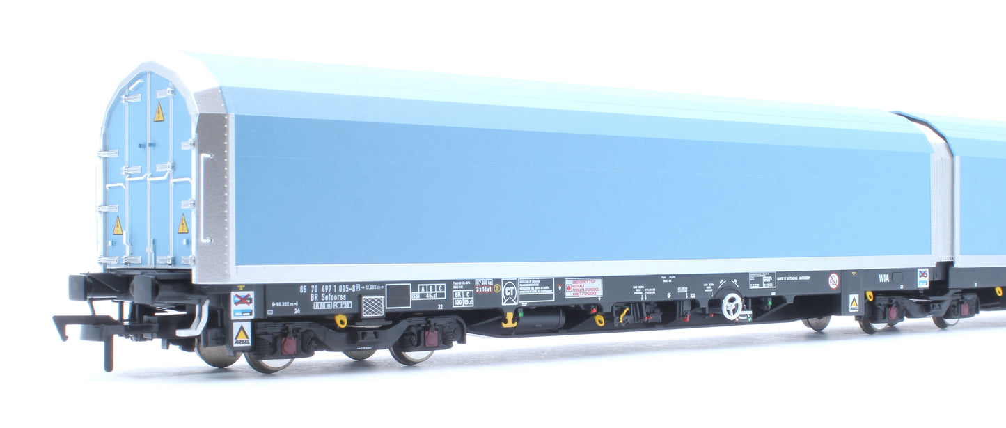 OO/4mm 5-car Arbel WIA car carrier with DB Schenker branding. Wagon 85 70 4971 015-8