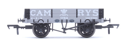 Cambrian Railways 2 Plank Fixed Side Open Wagon Cambrian Grey No. 1754