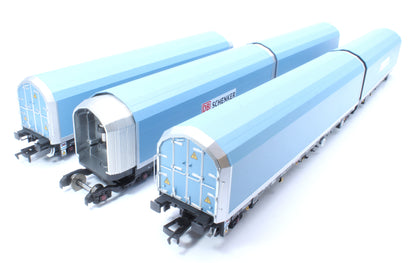 OO/4mm 5-car Arbel WIA car carrier with DB Schenker branding. Wagon 85 70 4971 015-8