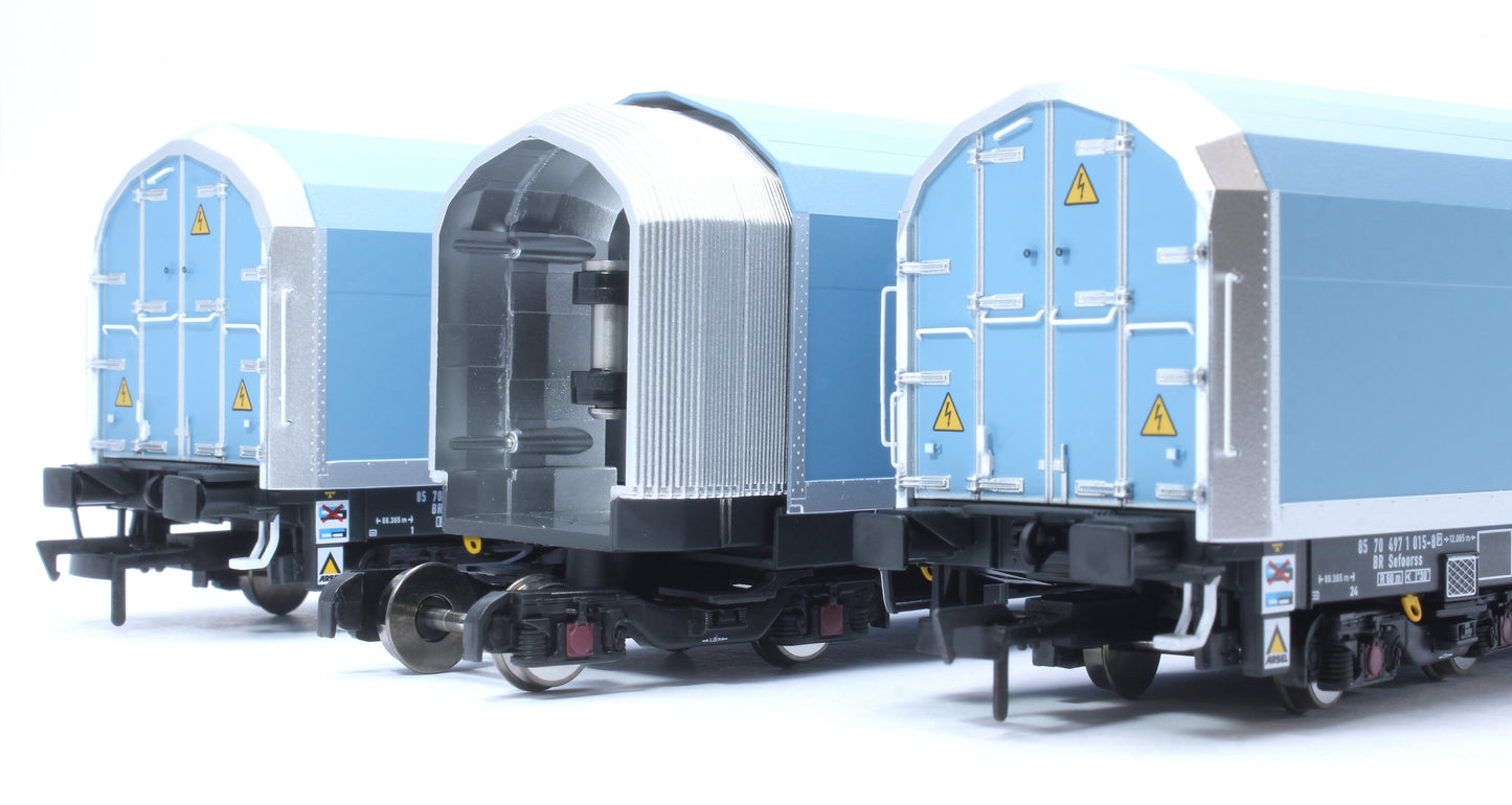 OO/4mm 5-car Arbel WIA car carrier with DB Schenker branding. Wagon 85 70 4971 015-8