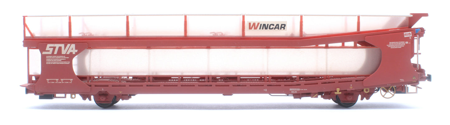 IPA Twin Double Deck Car Transporter 'STVA' Red (Weathered) Exclusive Edition