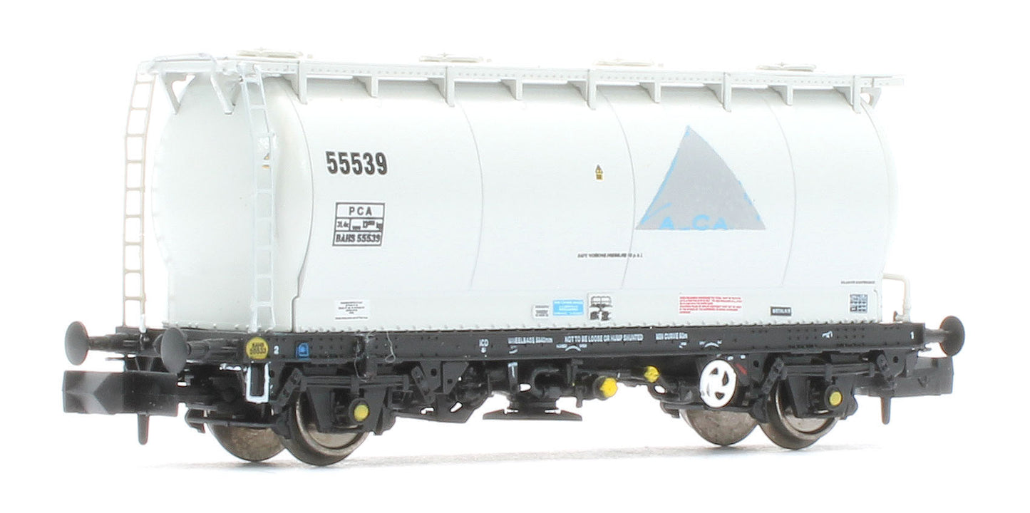 RT-PCA20-202E Pack of 4 Debranded Alcan liveried PCA tanks (with ladders). Numbers: 55532, 55533, 55539, 55542