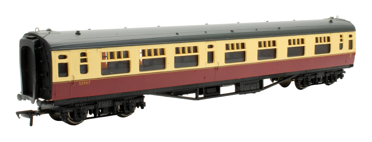 Pre-Owned 34-552A 63ft Bulleid Corridor Composite Coach BR Crimson & Cream 'S5907'
