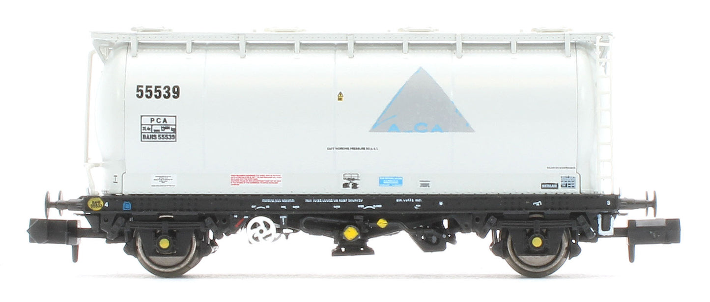 RT-PCA20-202E Pack of 4 Debranded Alcan liveried PCA tanks (with ladders). Numbers: 55532, 55533, 55539, 55542