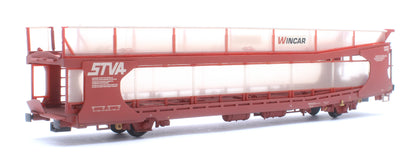 IPA Twin Double Deck Car Transporter 'STVA' Red (Weathered) Exclusive Edition