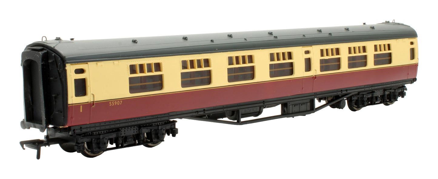 Pre-Owned 34-552A 63ft Bulleid Corridor Composite Coach BR Crimson & Cream 'S5907'