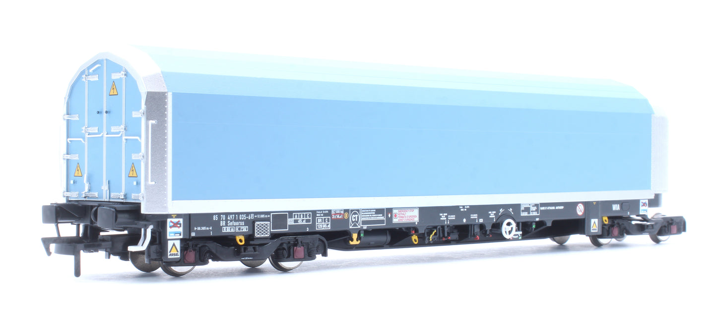 OO/4mm 5-car Arbel WIA car carrier with DB Schenker branding. Wagon 85 70 4971 035-6