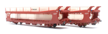 IPA Twin Double Deck Car Transporter 'STVA' Red (Weathered) Exclusive Edition