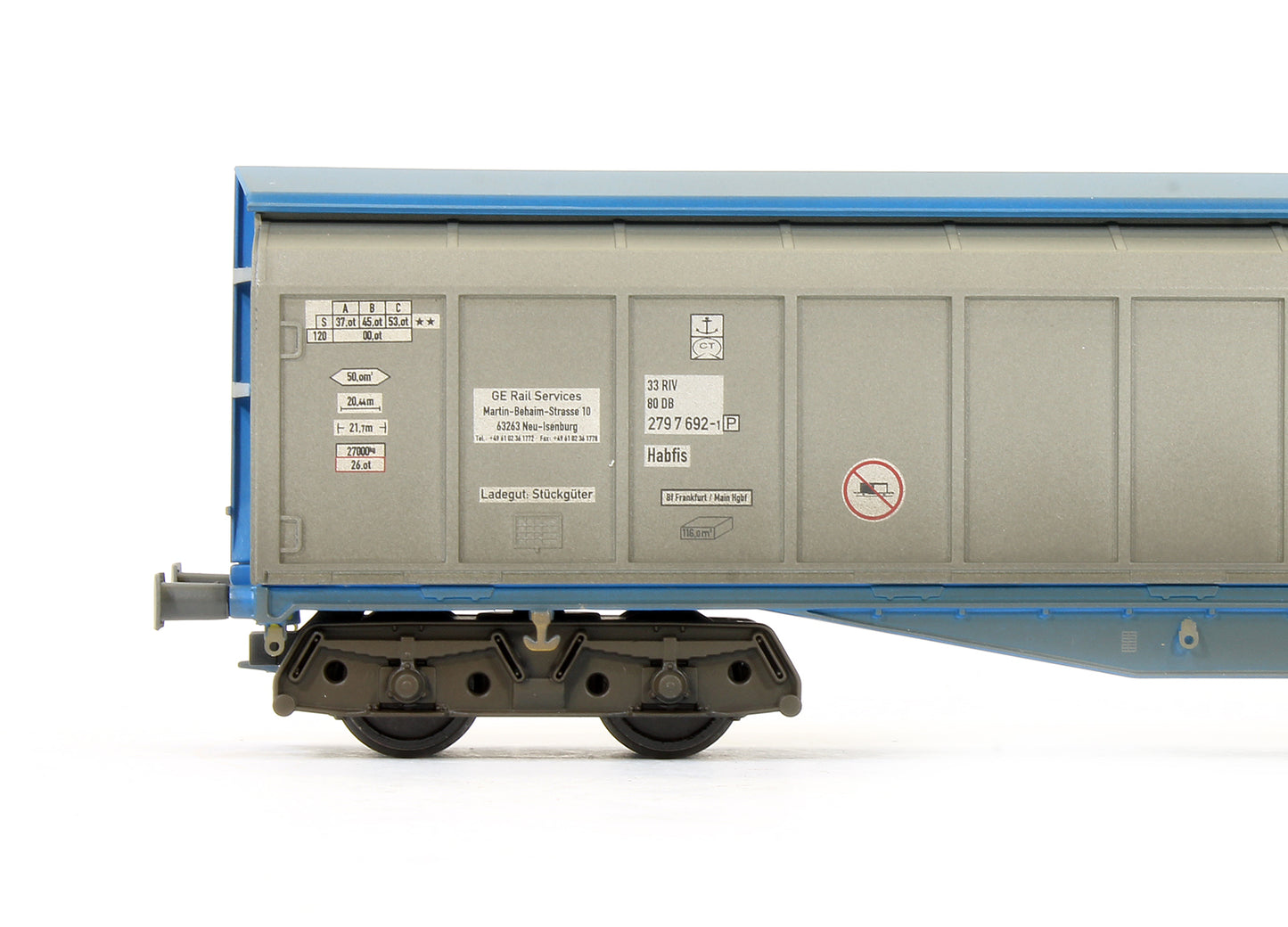 Pre-Owned Cargowaggon Basic Blue & Silver 279 7 692-1 (Weathered)
