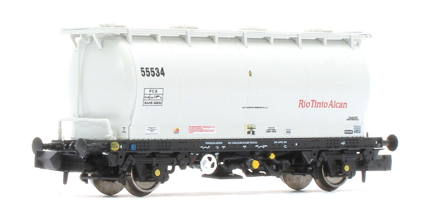 RT-PCA20-203H Pack of 4 RioTintoAlcan liveried PCA tanks (no ladders). Numbers:  55534, 55537, 55569, 55558